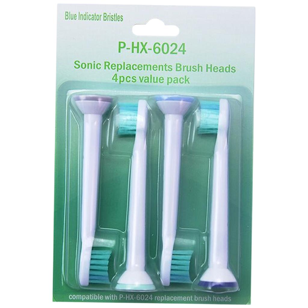 Replacement Toothbrush Heads Pack of 4 for Phillips Sonicare HX6024