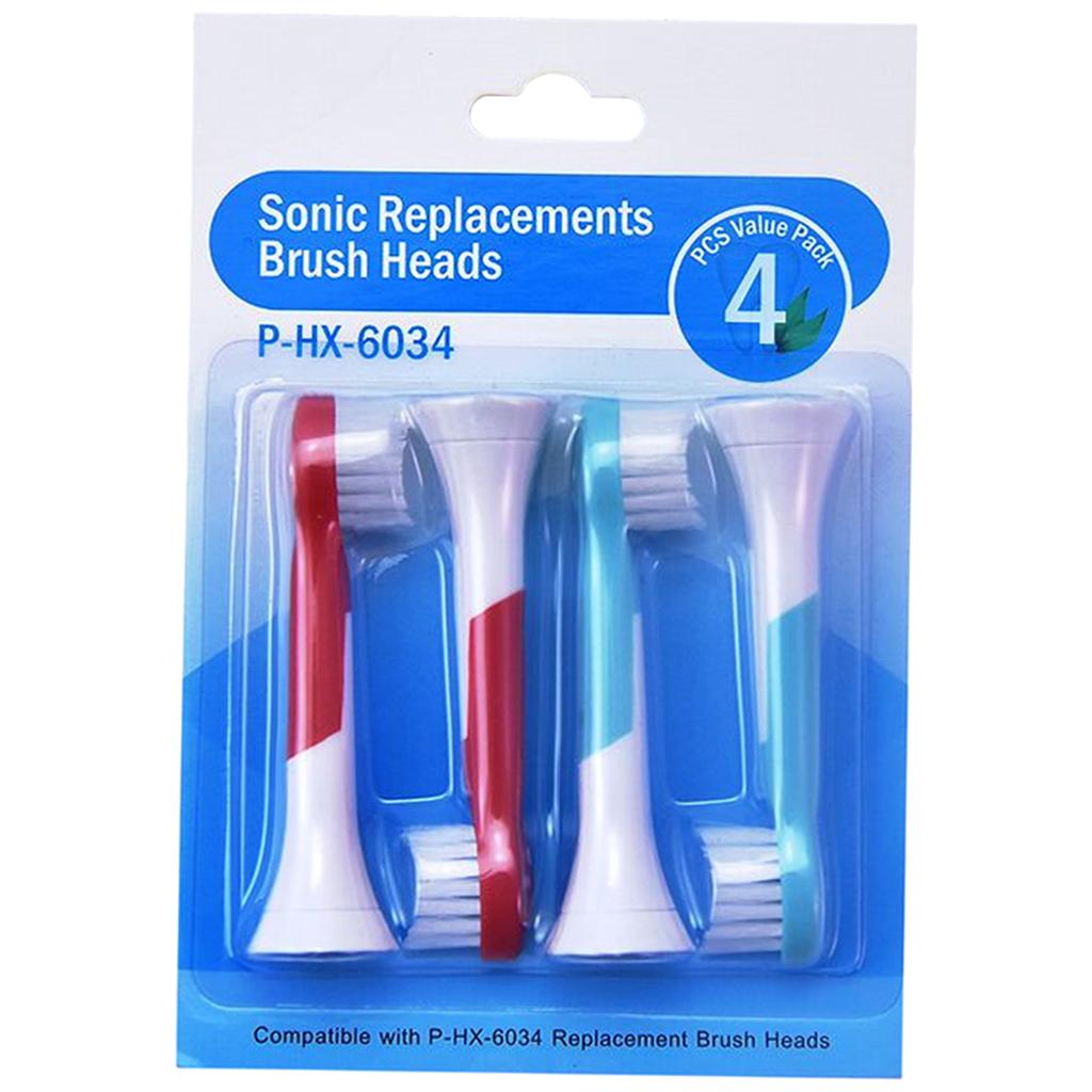 Replacement Toothbrush Heads Pack of 4 for Phillips Sonicare HX6034