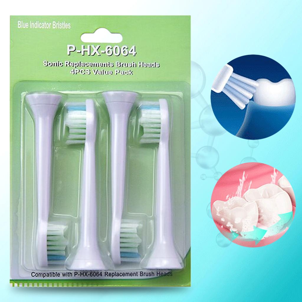 Replacement Toothbrush Heads Pack of 4 for Phillips Sonicare HX6064