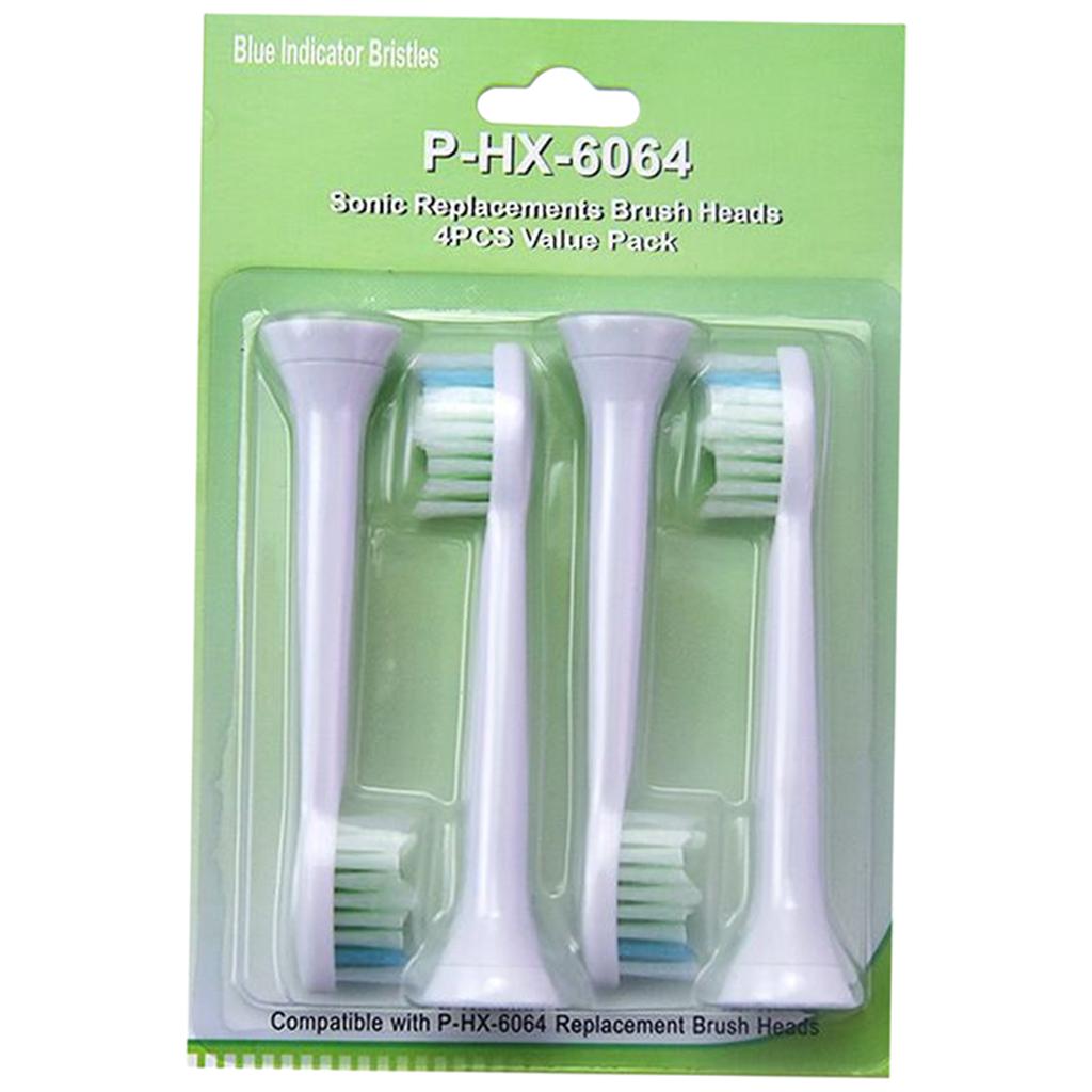 Replacement Toothbrush Heads Pack of 4 for Phillips Sonicare HX6064