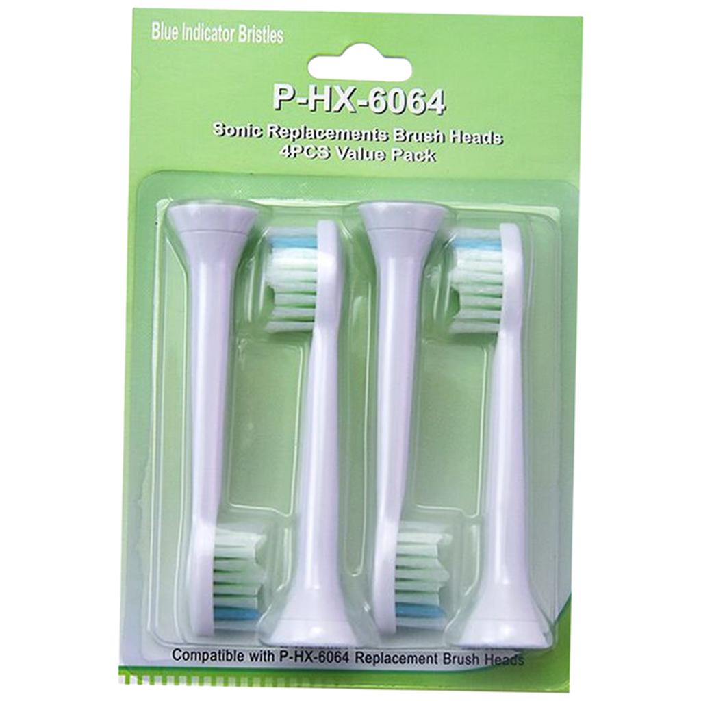 Replacement Toothbrush Heads Pack of 4 for Phillips Sonicare HX6064