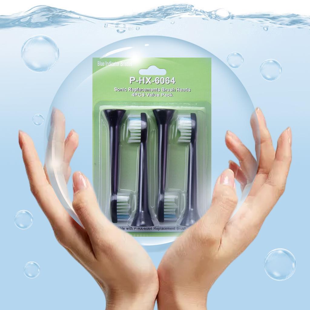 Replacement Toothbrush Heads Pack of 4 for Phillips Sonicare HX6064B