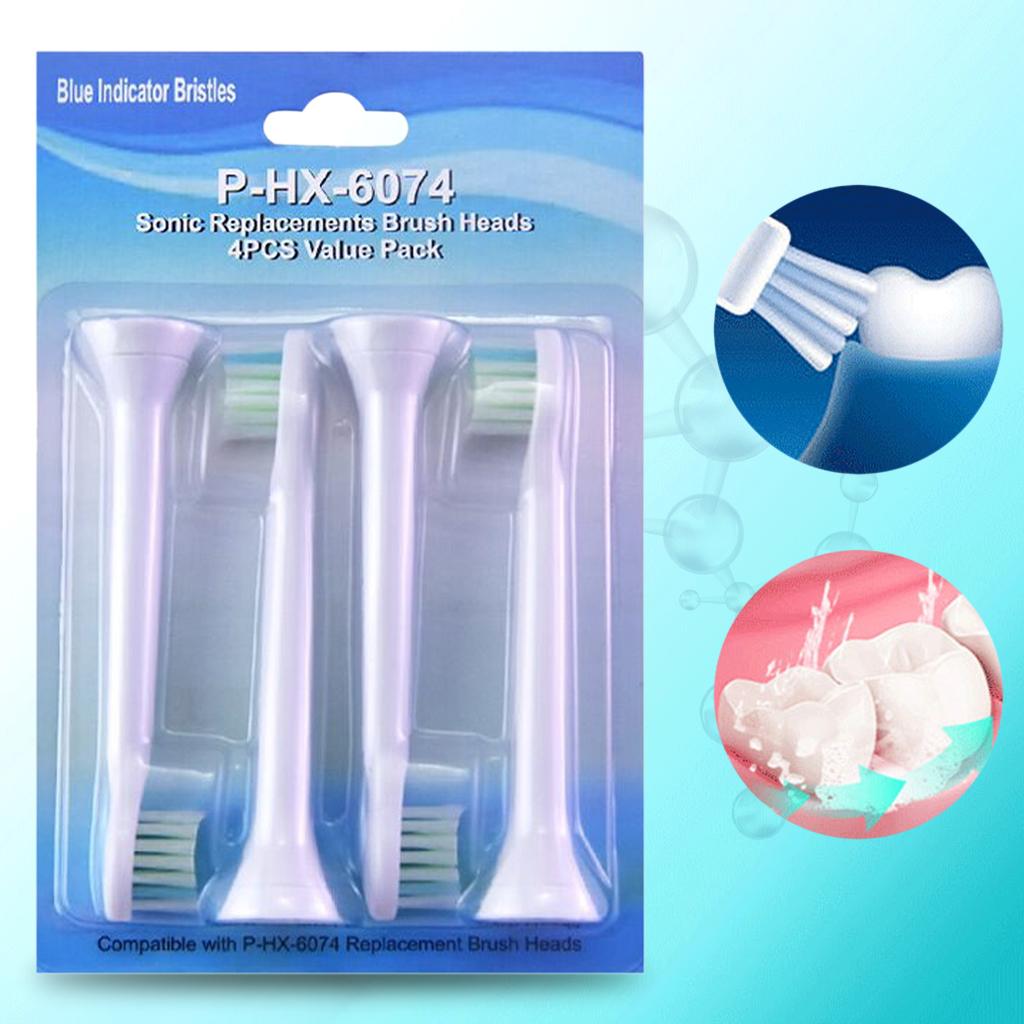 Replacement Toothbrush Heads Pack of 4 for Phillips Sonicare HX6074