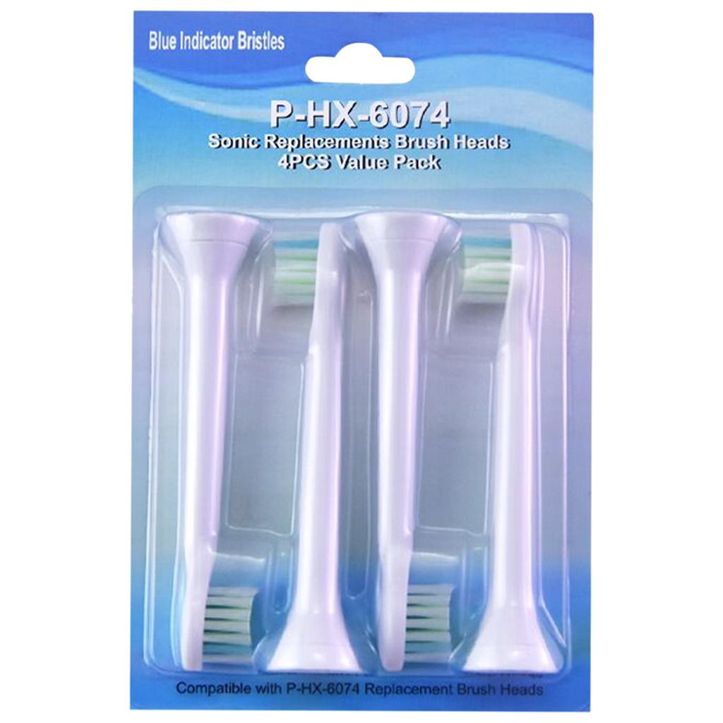 Replacement Toothbrush Heads Pack of 4 for Phillips Sonicare HX6074