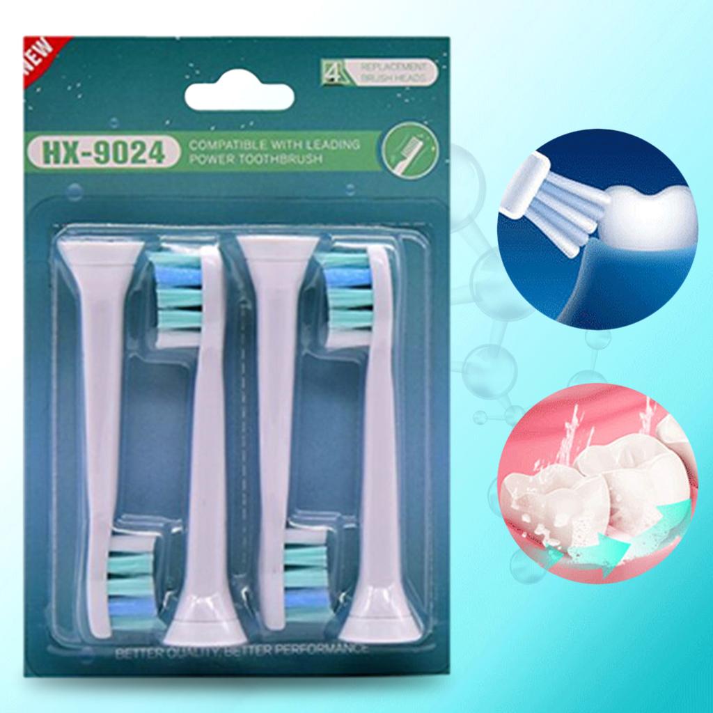 Replacement Toothbrush Heads Pack of 4 for Phillips Sonicare HX9024