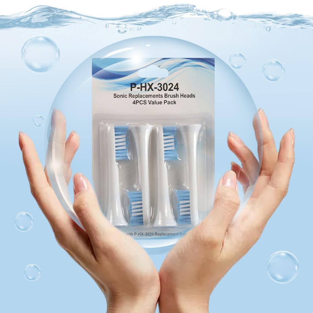 Replacement Toothbrush Heads Pack of 4 for Phillips Sonicare HX3024