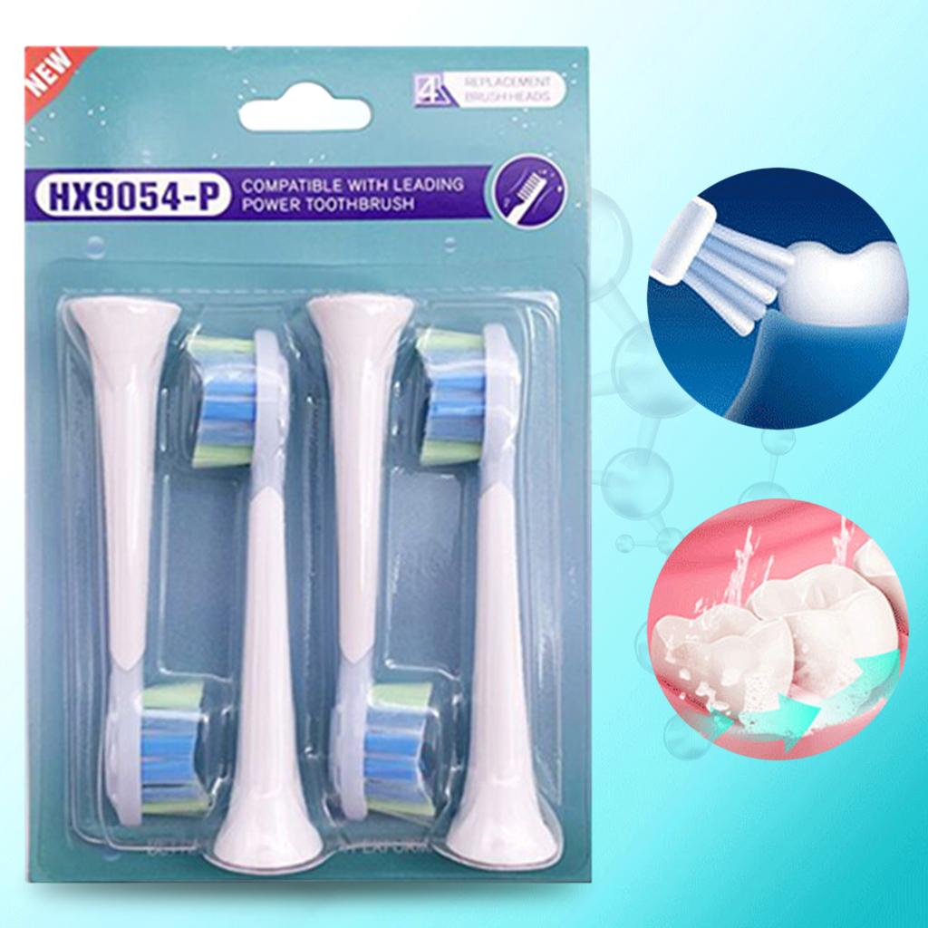 Replacement Toothbrush Heads Pack of 4 for Phillips Sonicare HX9054