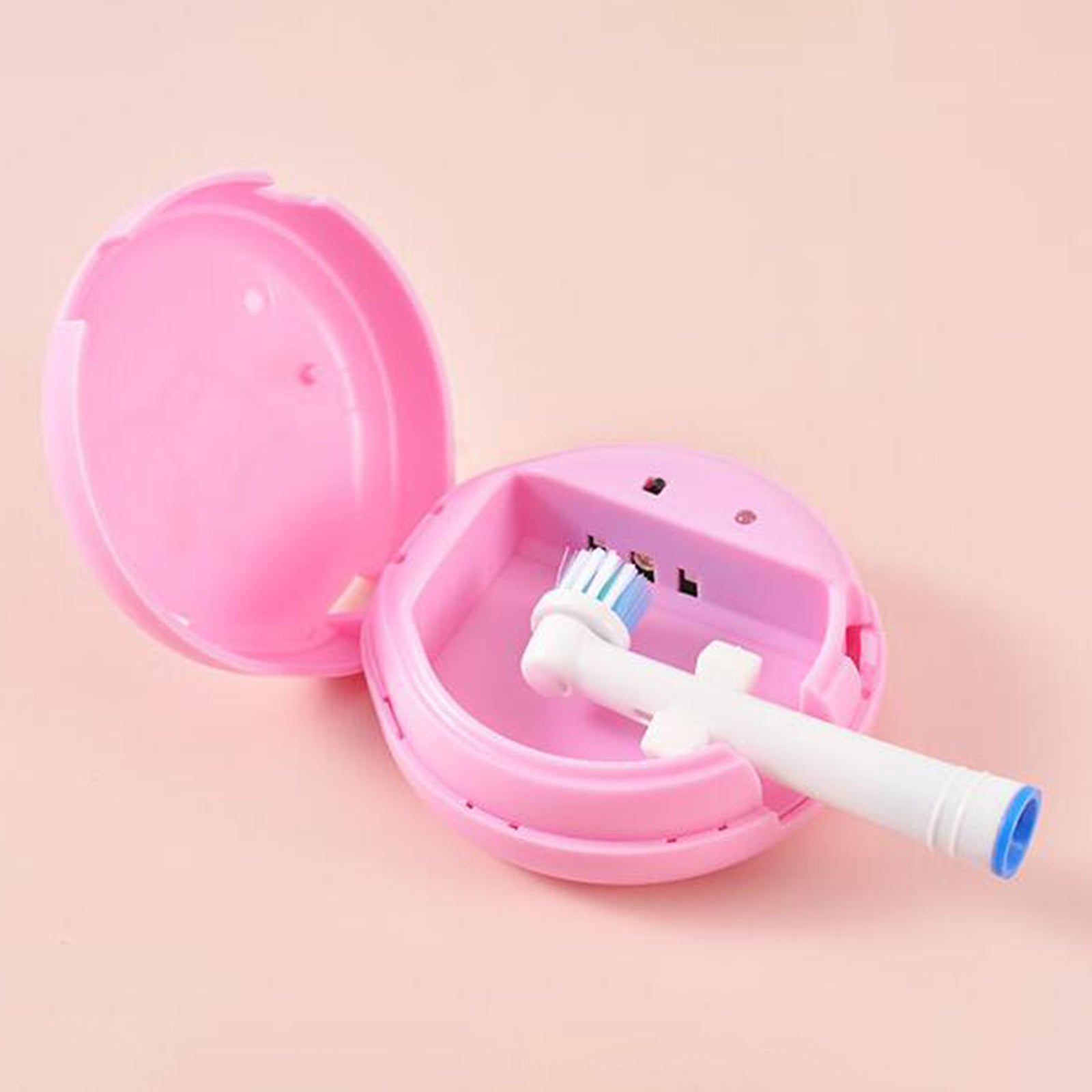UVC Toothbrush Sterilizer Case Kills Germs Mini for Home and Travel Pink