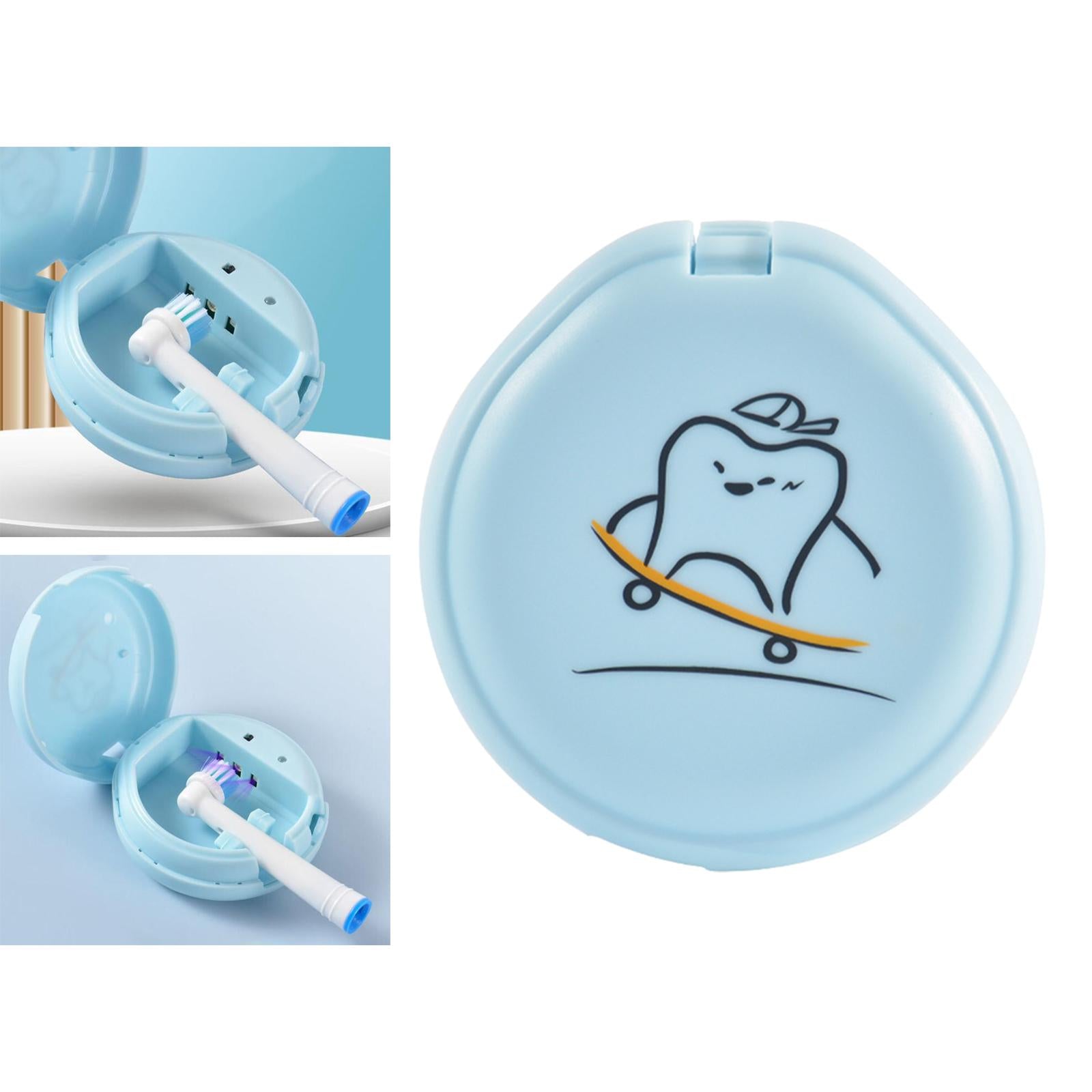 UVC Toothbrush Sterilizer Case Kills Germs Mini for Home and Travel Blue