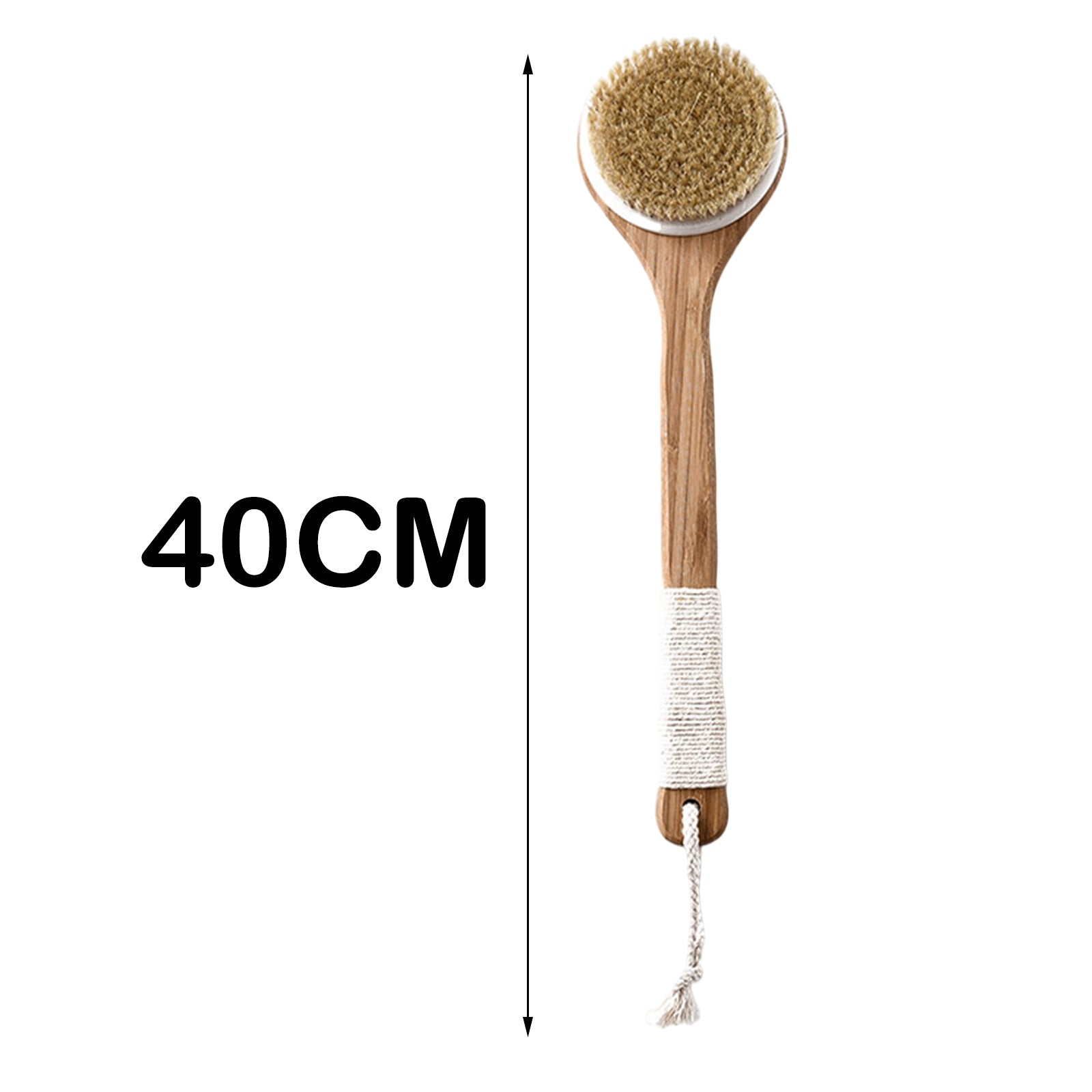 Dry Skin Spa Bath Body Brush Back Scrubber Tools Long Wooden Handle