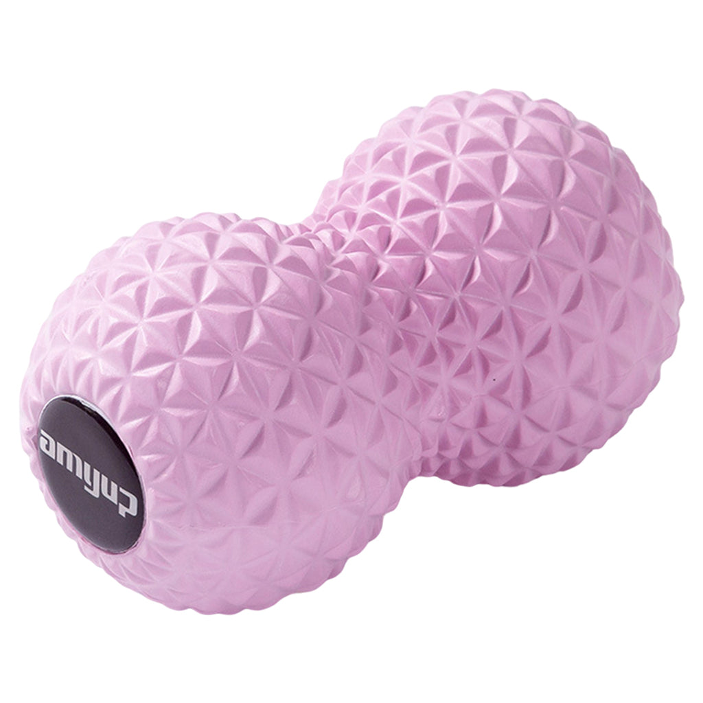 Peanut Massage Ball Double Lacrosse Ball Self Message Roller Back Foot Neck Pink