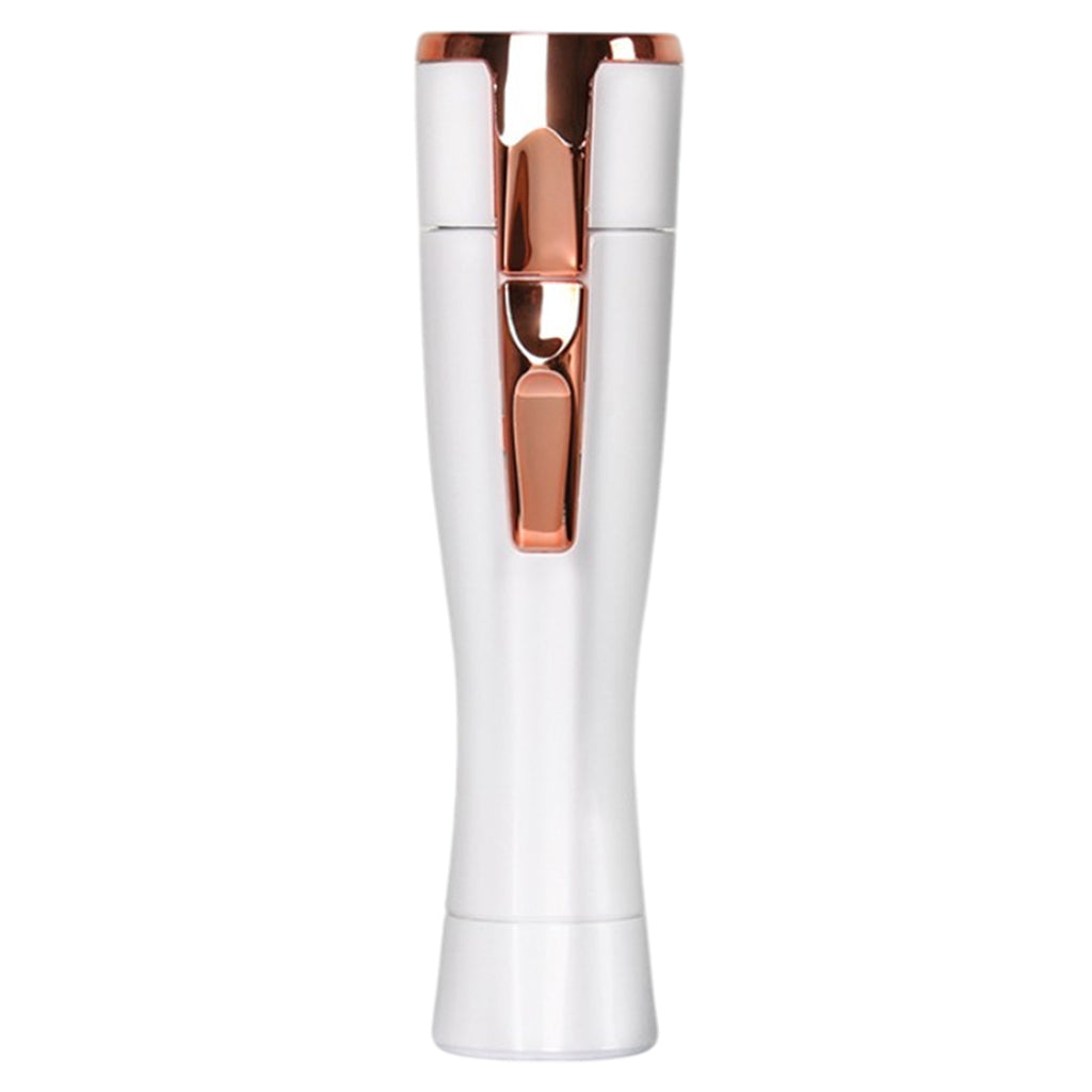 Electric Facial Hair Remover Waterproof Dual Rotating Blades for Cheek White