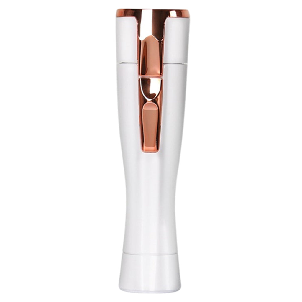 Electric Facial Hair Remover Waterproof Dual Rotating Blades for Cheek White