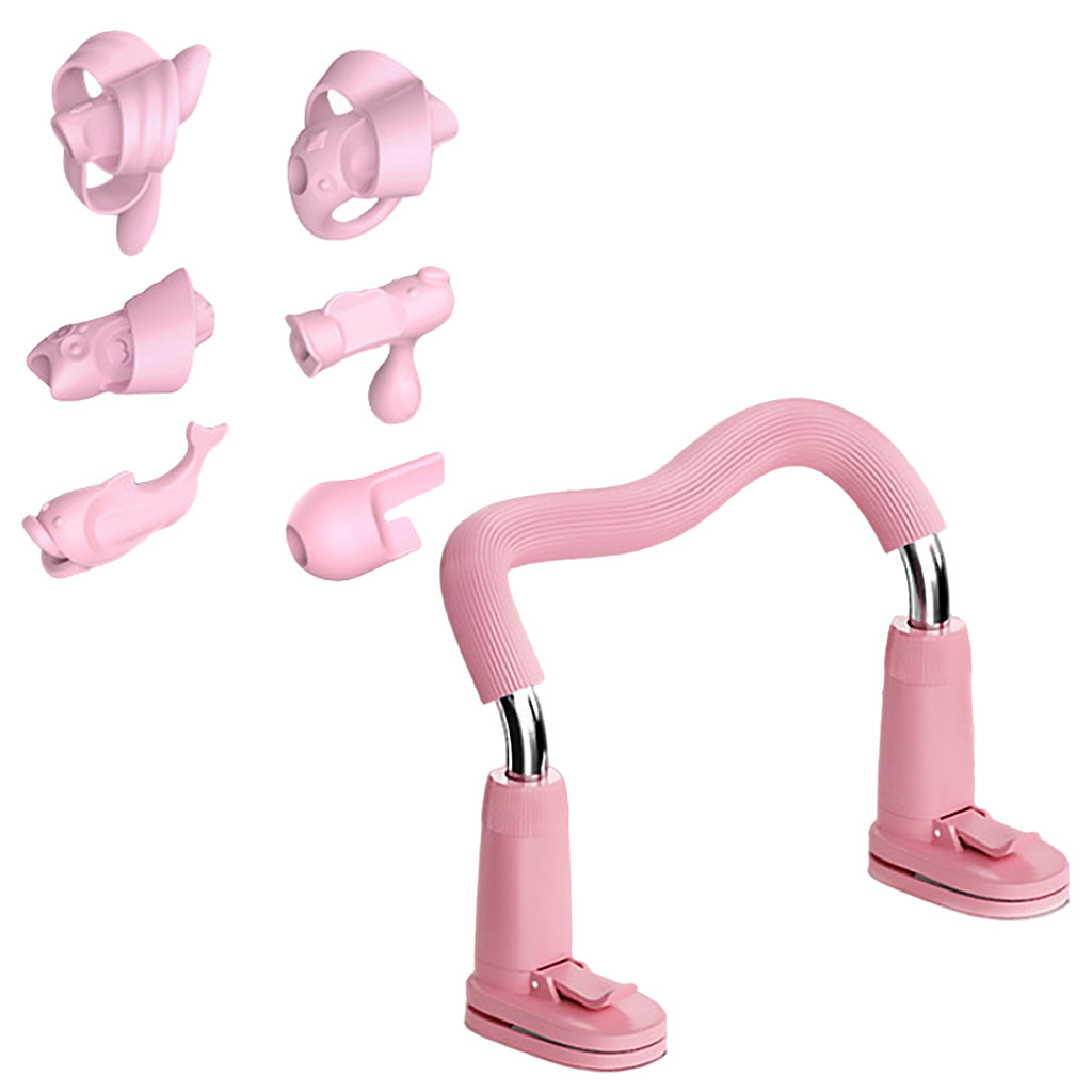 Sitting Posture Corrector ABS Support Reading with Pencil Grips for Teens Pink