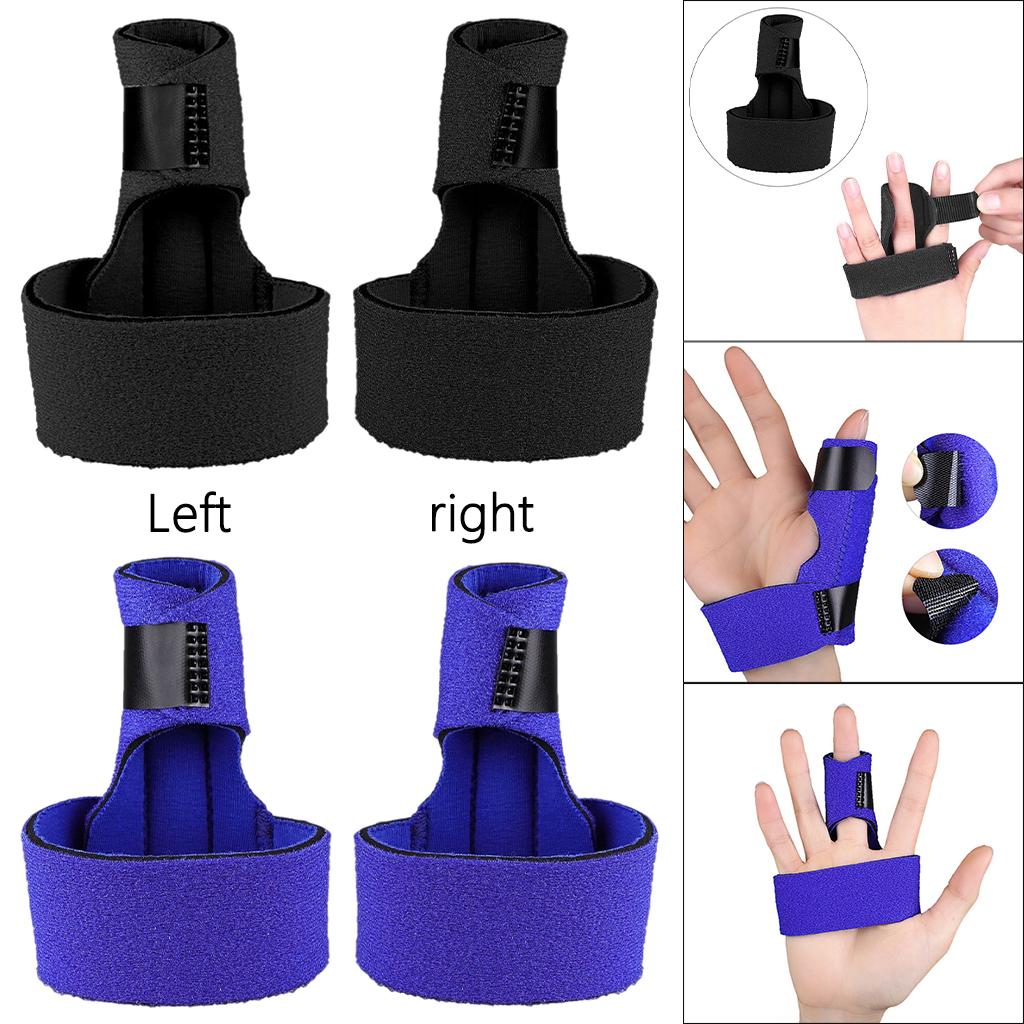 Finger Splint Brace Protection Support Fastening Tape for Broken Finger blue left