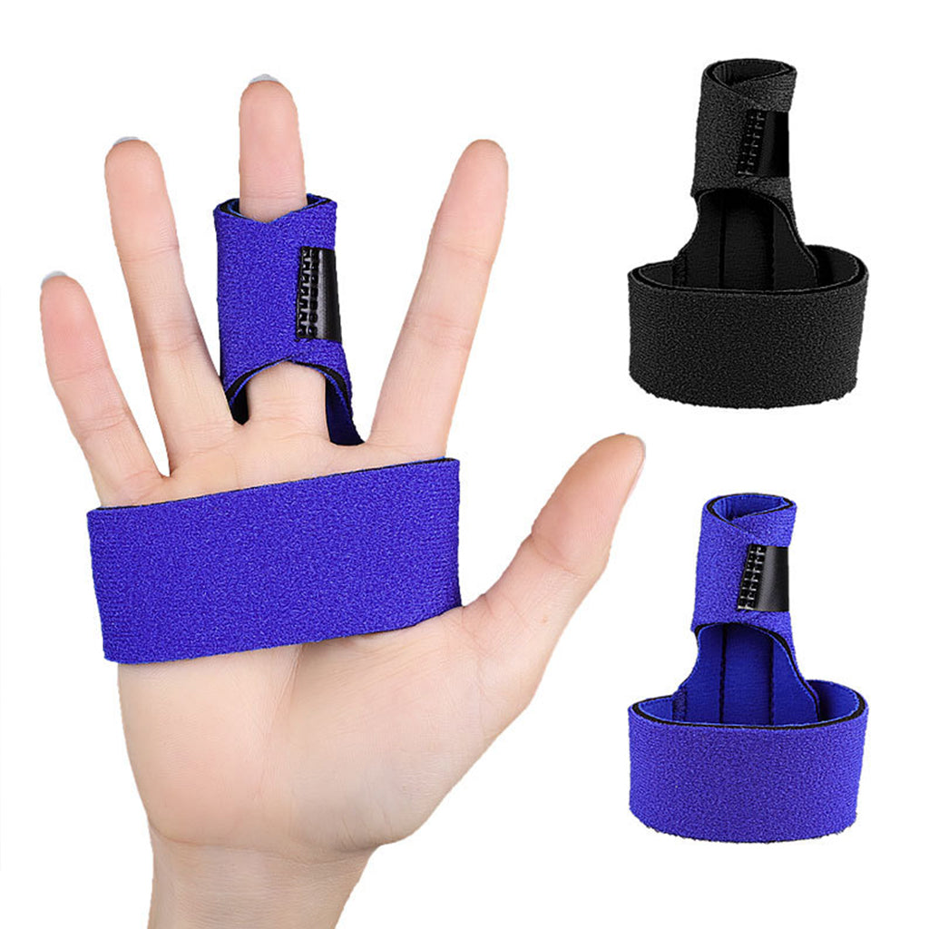 Finger Splint Brace Protection Support Fastening Tape for Broken Finger black left