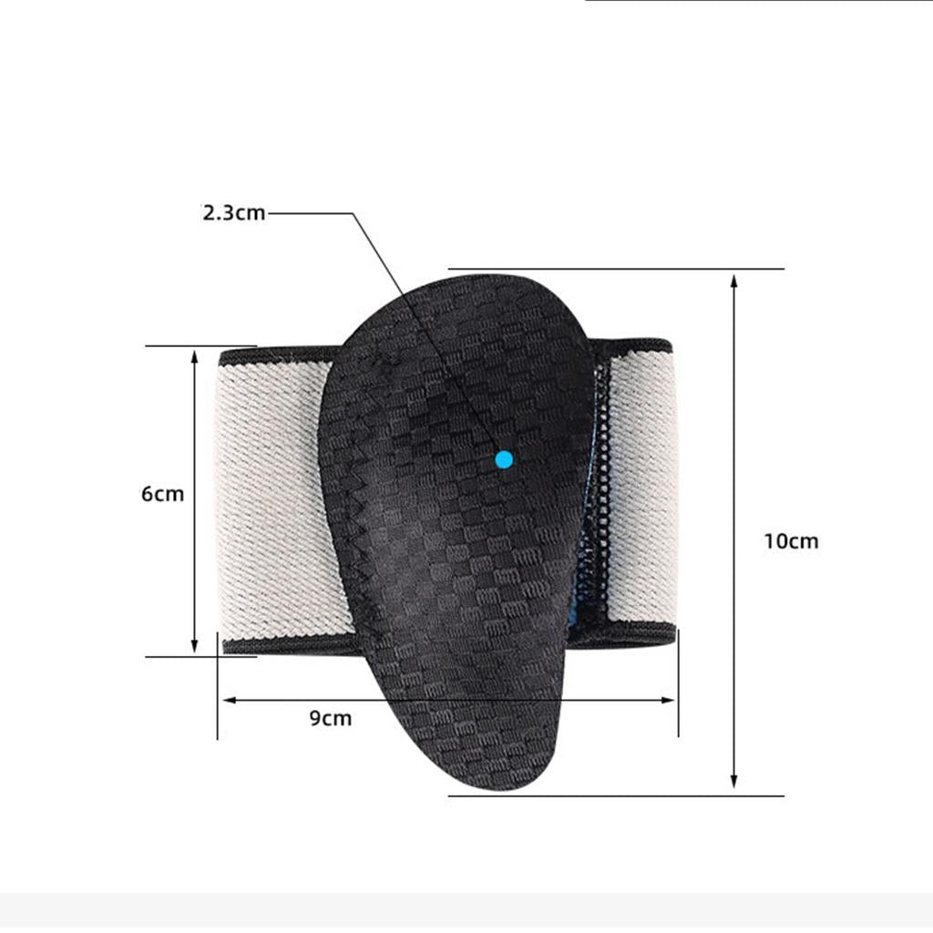 Set of 2 Arch Support Brace Universal Size Soft Flexible Black for Flat Foot