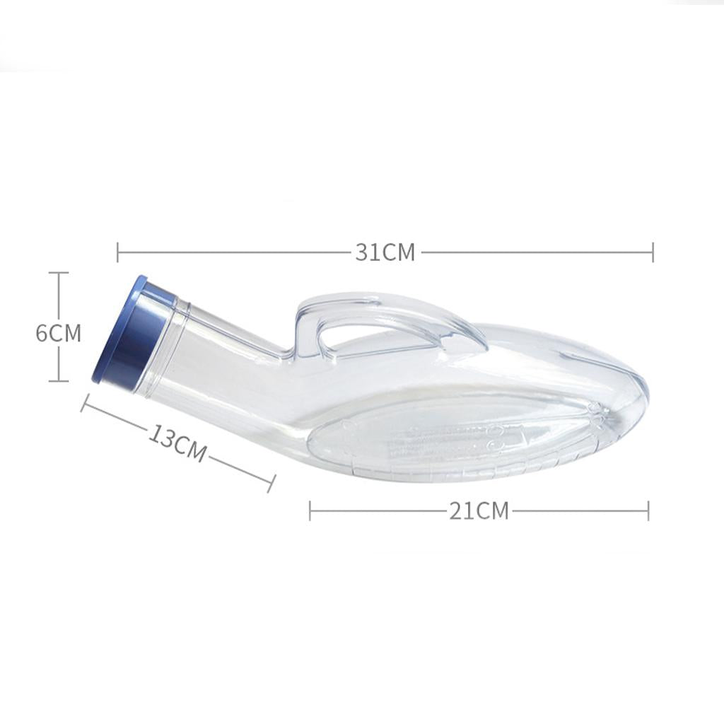 PVC Portable Urinal Bottle for Paralyzed Elderly Bedridden For Male 800ML