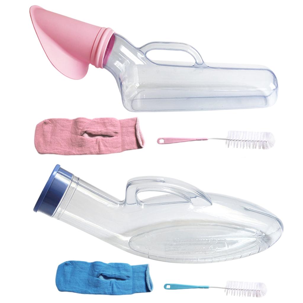 PVC Portable Urinal Bottle for Paralyzed Elderly Bedridden For Male 800ML