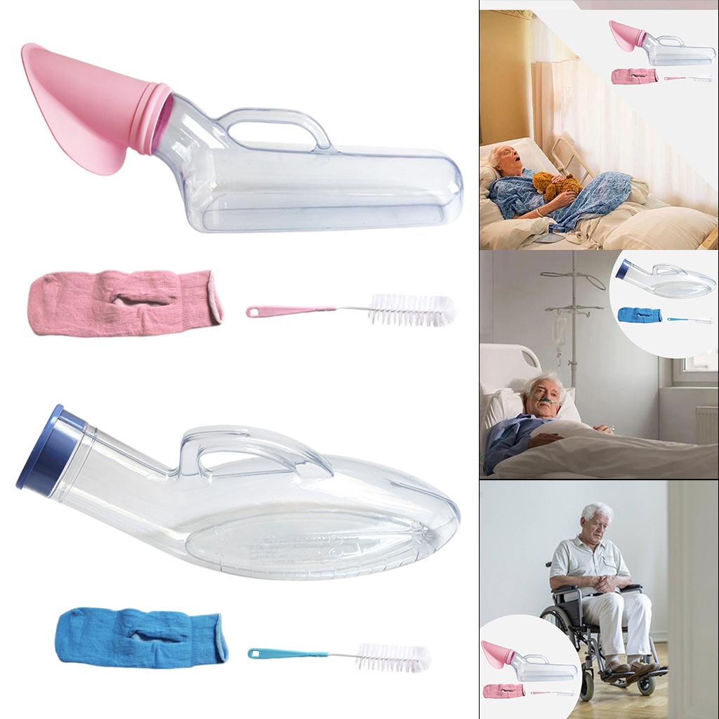 PVC Portable Urinal Bottle for Paralyzed Elderly Bedridden For Male 800ML