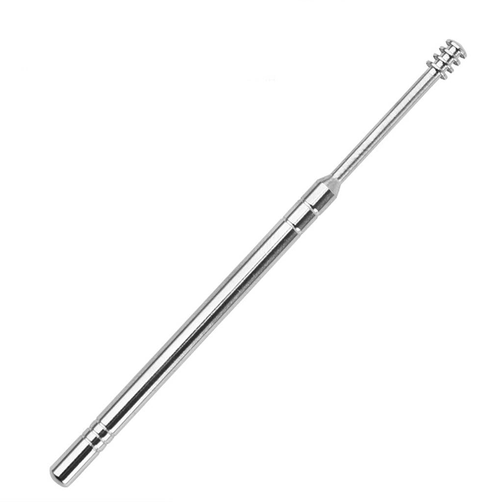 6Pcs Ear Wax Removal Tool Stainless Steel Earpick Household Men Women Brown