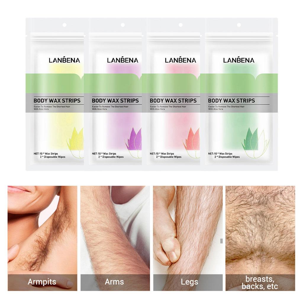 Wax Strips Paper Hypoallergenic Cold Facial Remover for Underarm Neck Purple