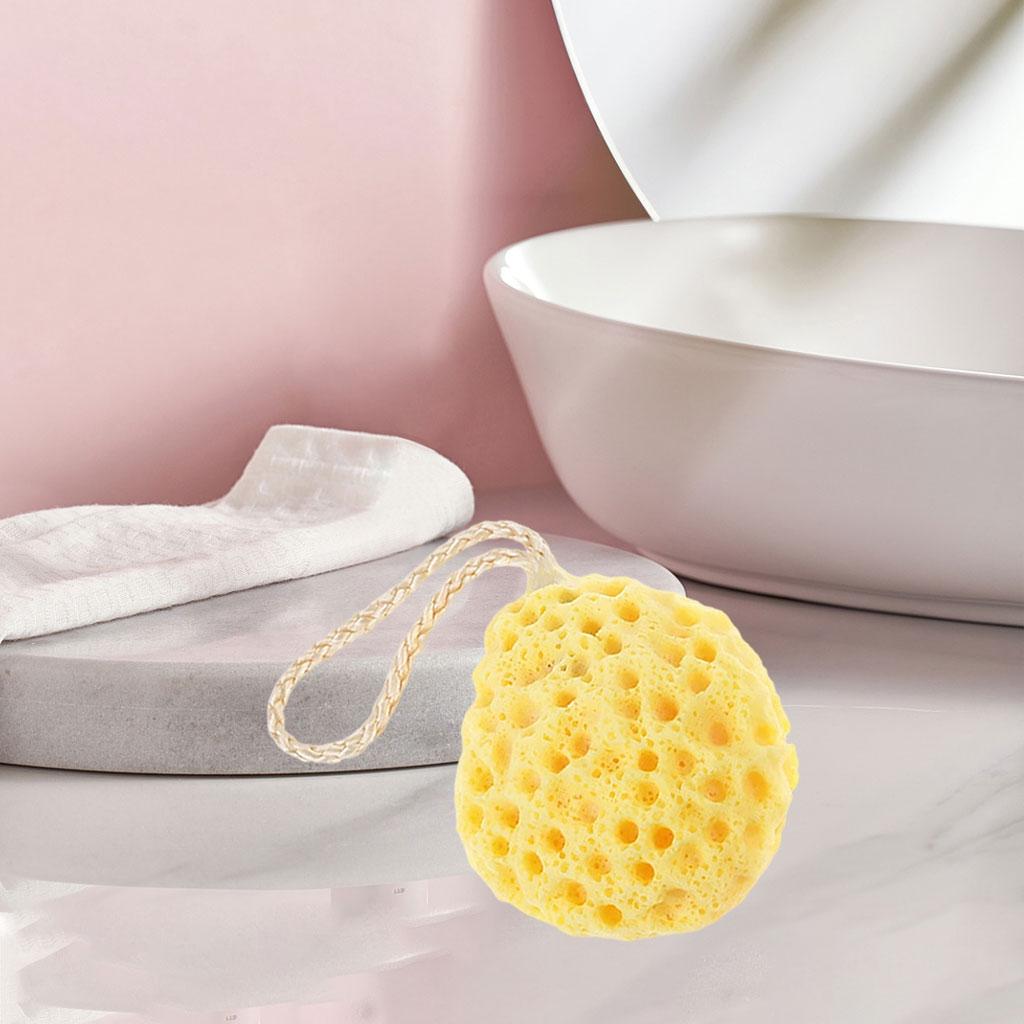 Fun Bath Sponge Soft Cute Massage Quick Drying for Baby Adult Mother Kids Yellow