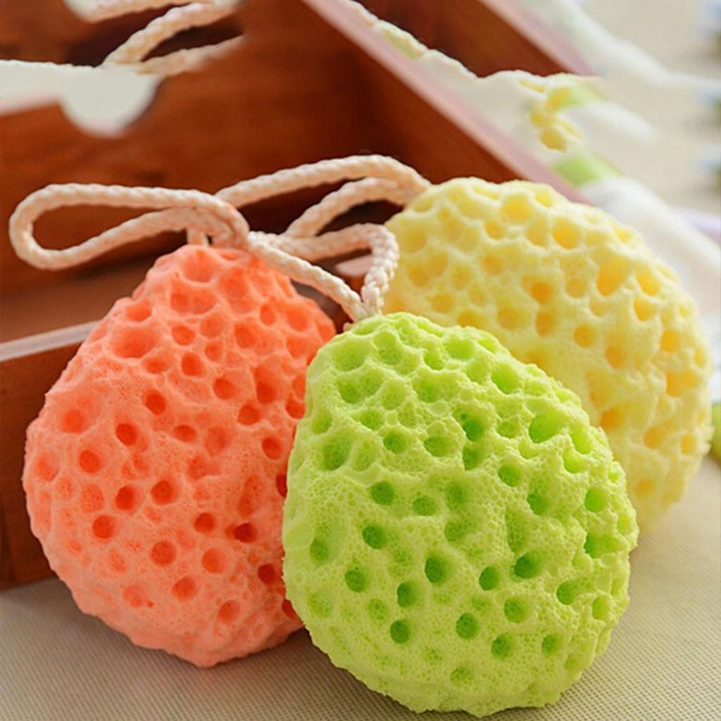 Fun Bath Sponge Soft Cute Massage Quick Drying for Baby Adult Mother Kids Yellow