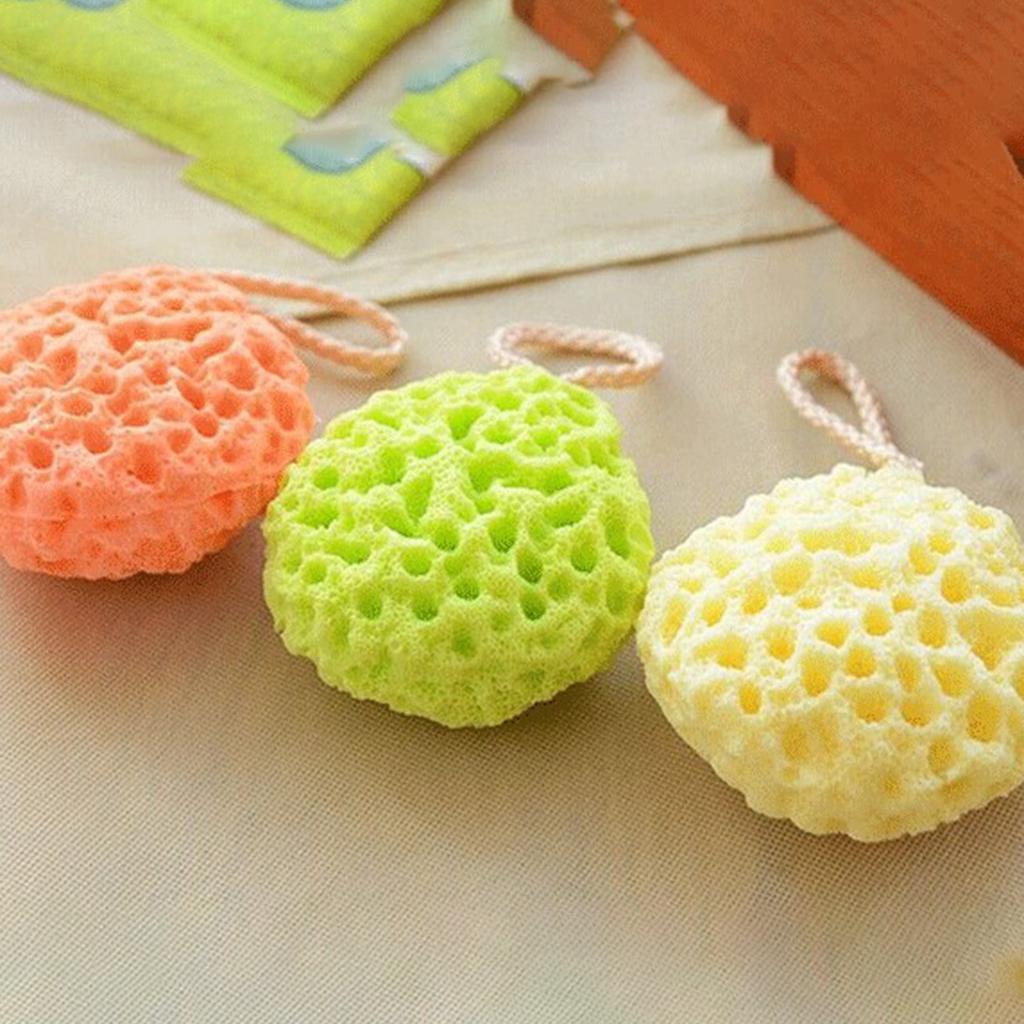 Fun Bath Sponge Soft Cute Massage Quick Drying for Baby Adult Mother Kids Yellow