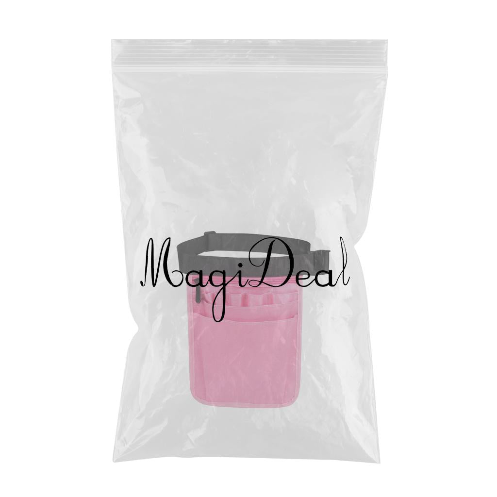 Nylon Nurse Organizer Belt Waist Bag Fanny Pack Case for Scissors Care Kit Pink