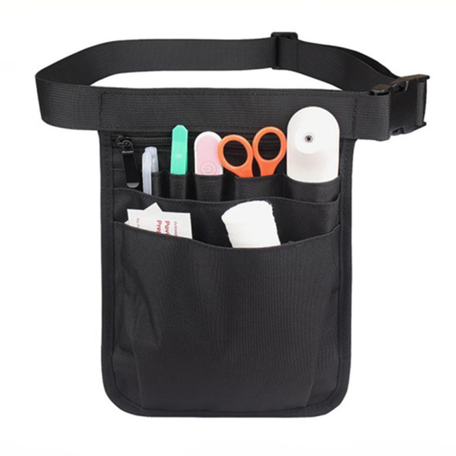 Nylon Nurse Organizer Belt Waist Bag Fanny Pack Case for Scissors Care Kit Pink
