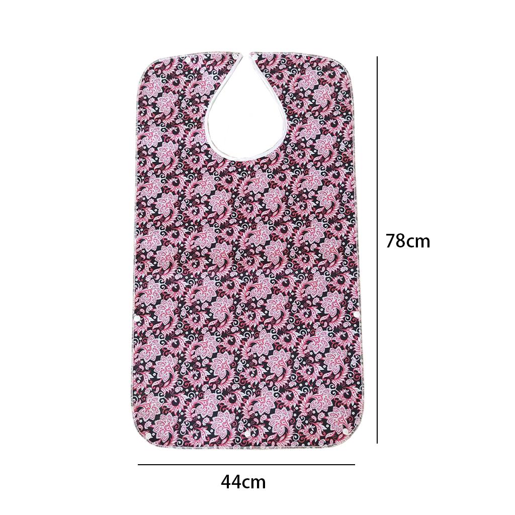 Mealtime Waterproof PVC Printing Cotton Adjustable Bib Crumb Adults Red