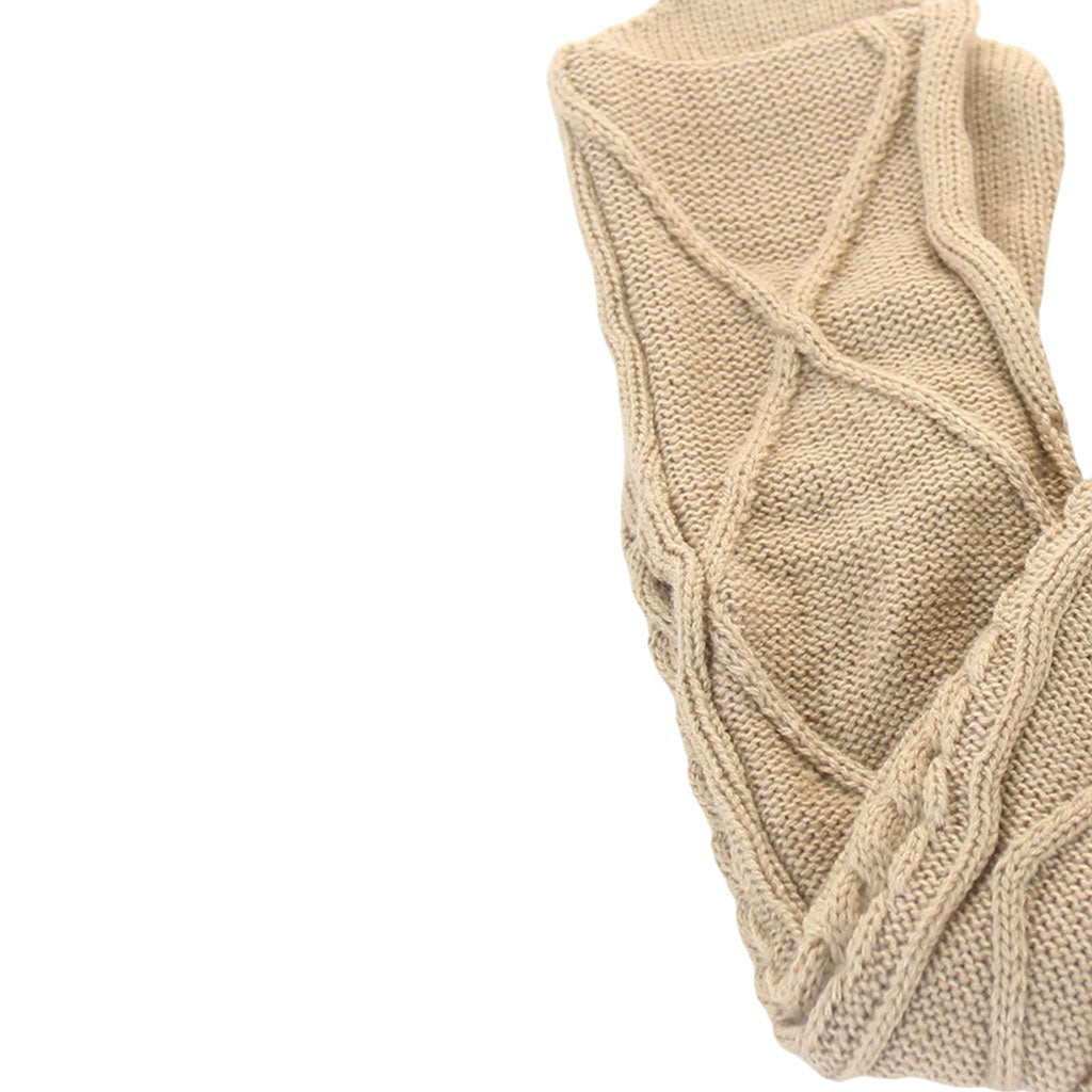 2Pcs Winter Long Stocking Knit Thigh High Long Tube for Women Fall Coffee