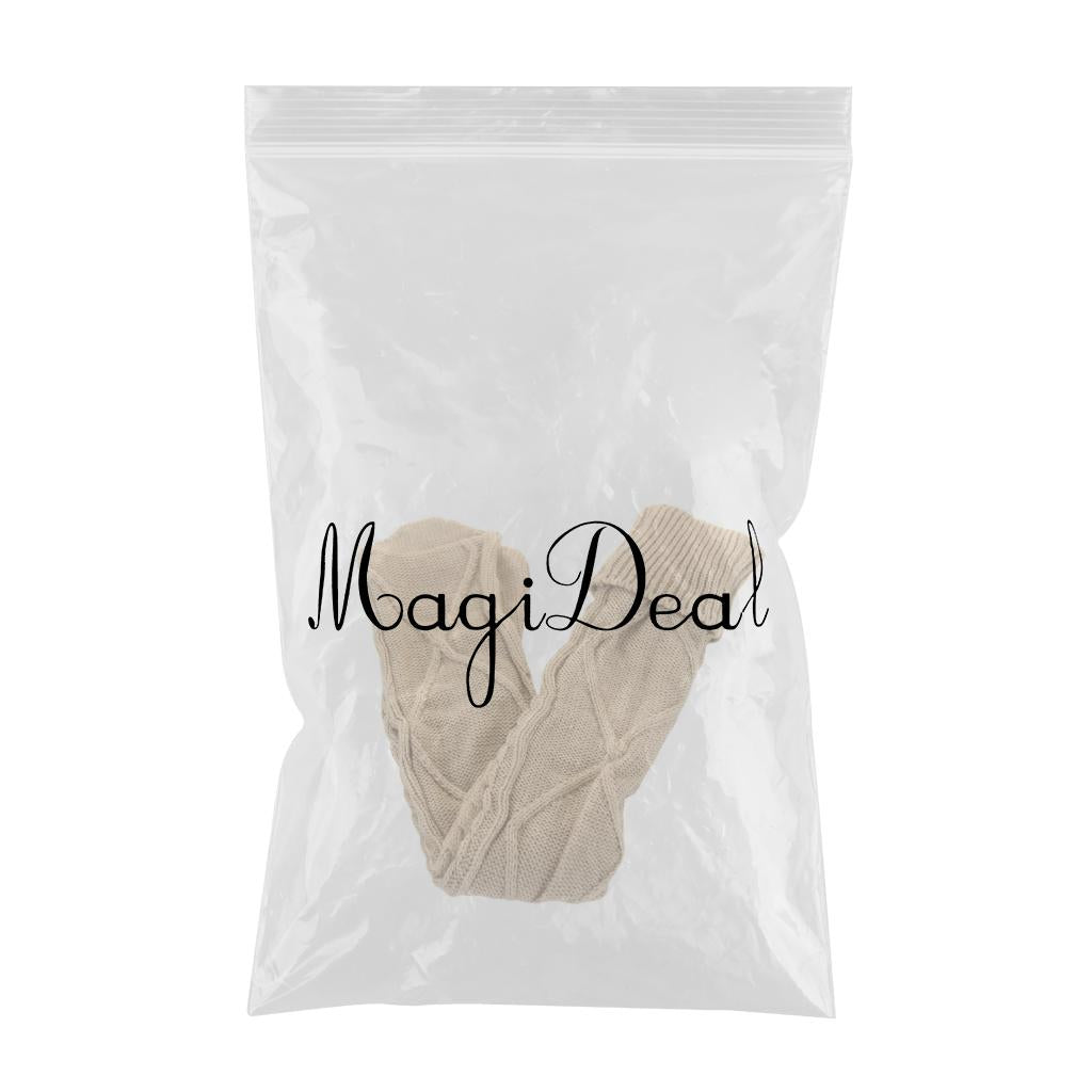 2Pcs Winter Long Stocking Knit Thigh High Long Tube for Women Fall Coffee