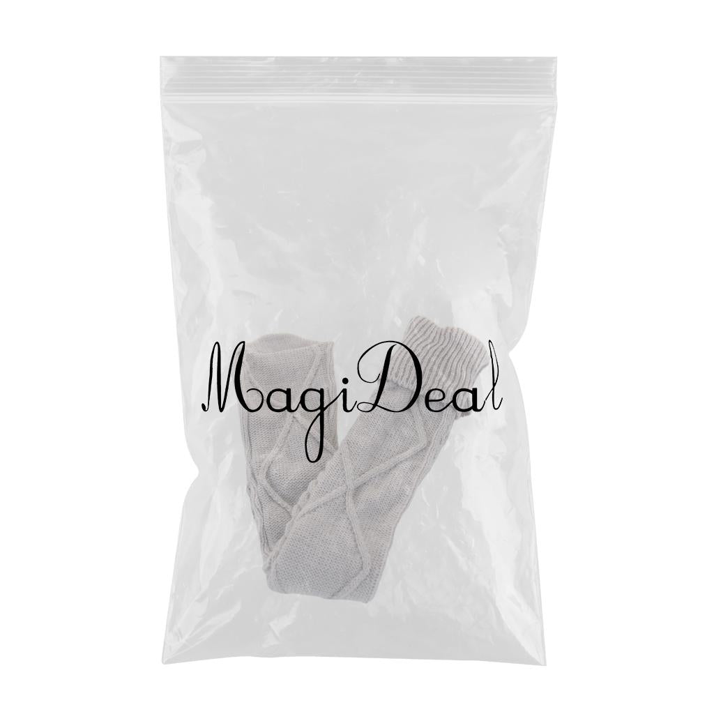 2Pcs Winter Long Stocking Knit Thigh High Long Tube for Women Fall Gray