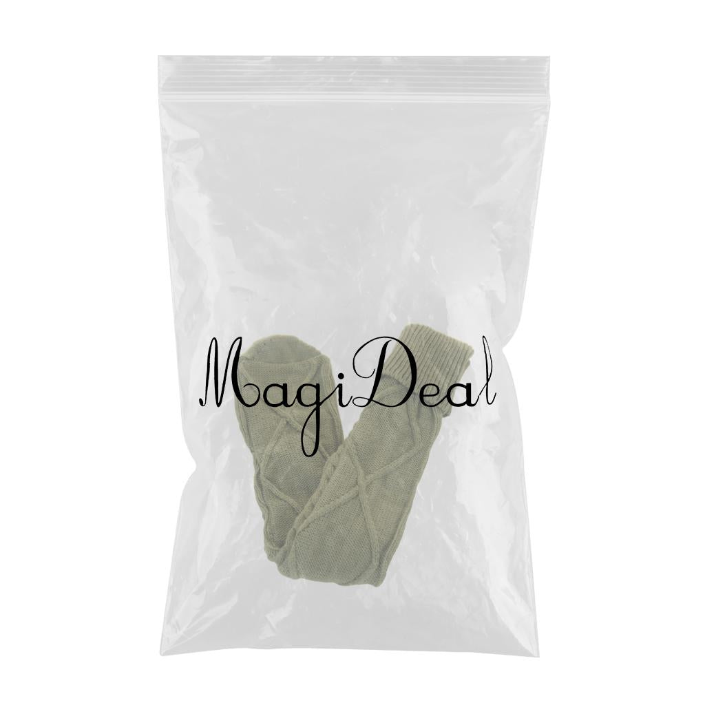 2Pcs Winter Long Stocking Knit Thigh High Long Tube for Women Fall Green