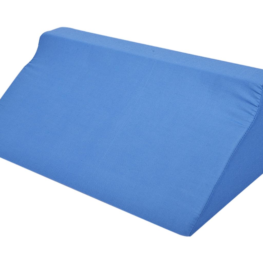 Wedge Pillow Soft with Washable Cover for Sleeping blue cloth