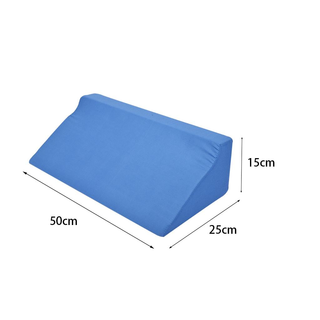 Wedge Pillow Soft with Washable Cover for Sleeping blue cloth