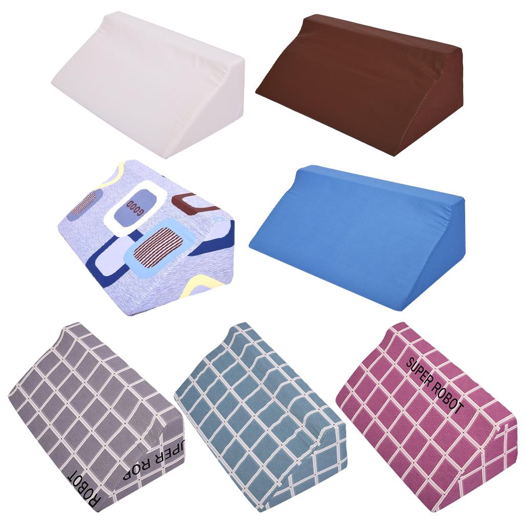 Wedge Pillow Soft with Washable Cover for Sleeping blue cloth