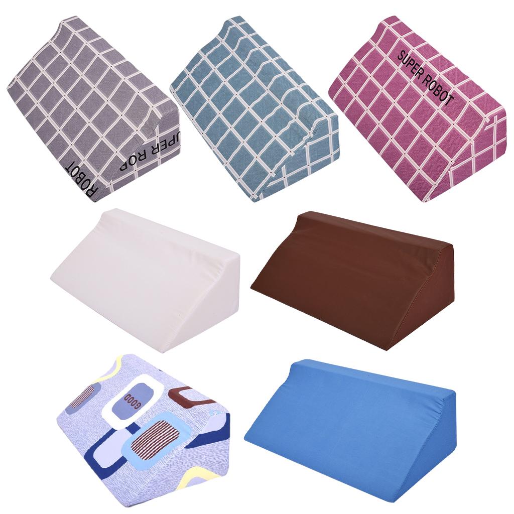 Wedge Pillow Soft with Washable Cover for Sleeping blue cloth