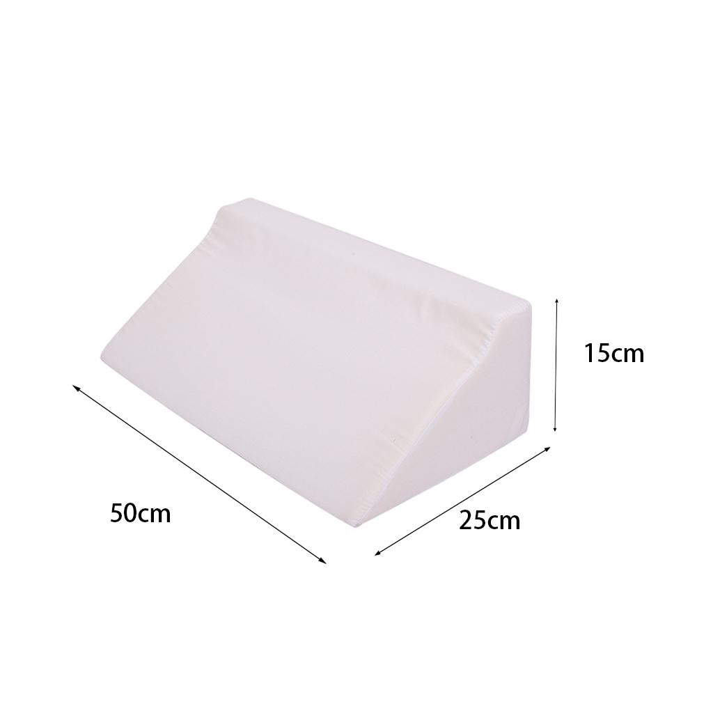 Wedge Pillow Soft with Washable Cover for Sleeping white cloth