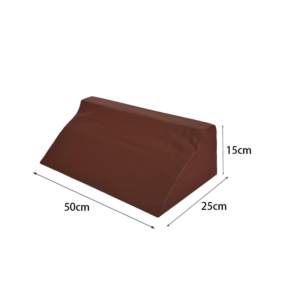 Wedge Pillow Soft with Washable Cover for Sleeping brown leather