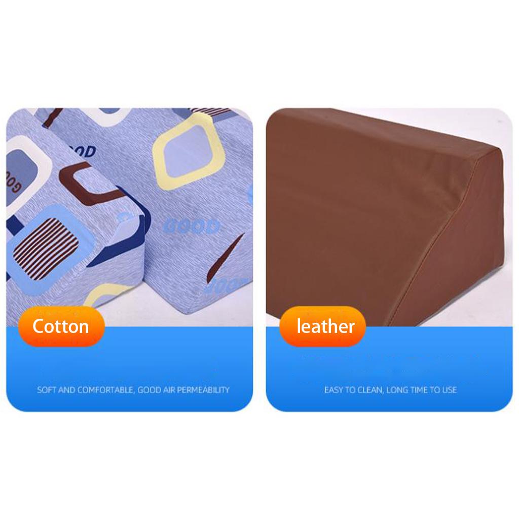 Wedge Pillow Soft with Washable Cover for Sleeping green grid cloth