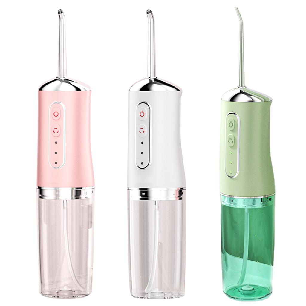 Oral Irrigator Polisher 220ml Water Flosser for Household Use Travel white