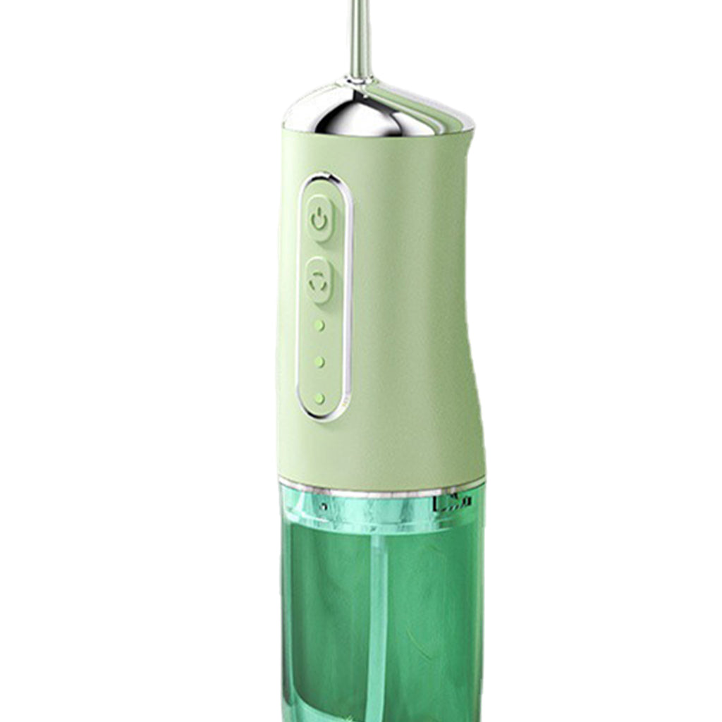 Oral Irrigator Polisher 220ml Water Flosser for Household Use Travel green
