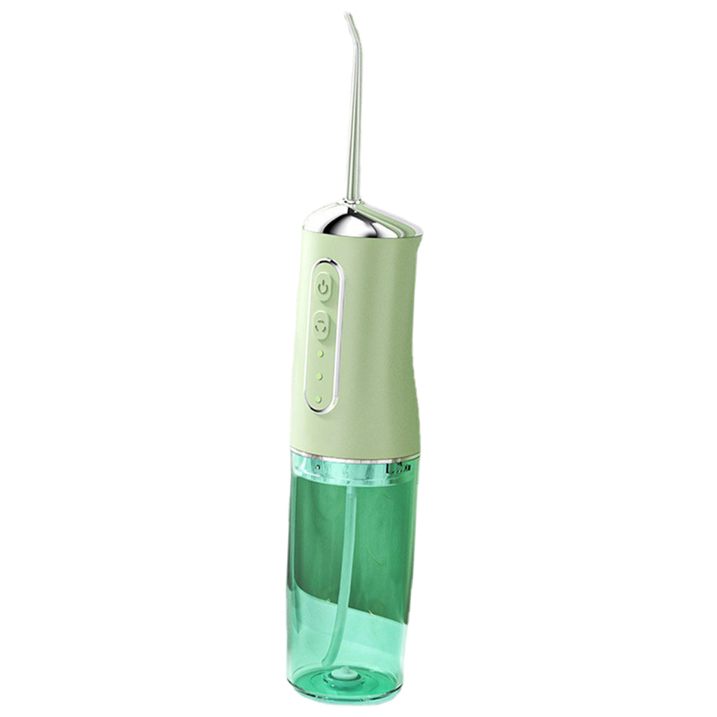 Oral Irrigator Polisher 220ml Water Flosser for Household Use Travel green