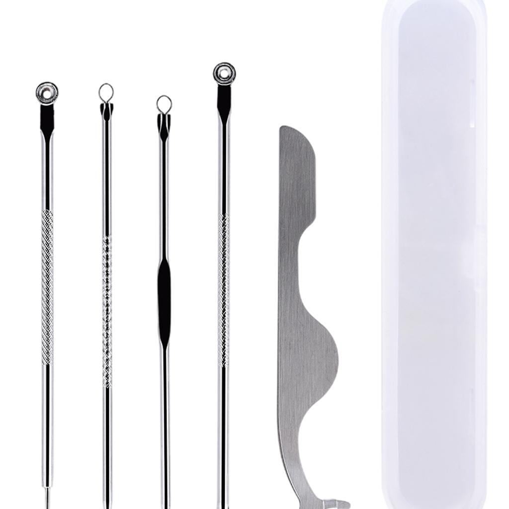 Pimple Remover Tool Stainless with Storage Case for Face Back Men Women C