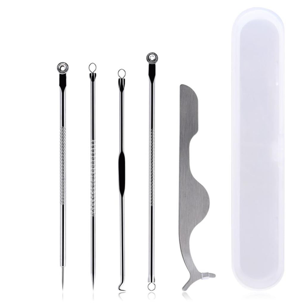 Pimple Remover Tool Stainless with Storage Case for Face Back Men Women C