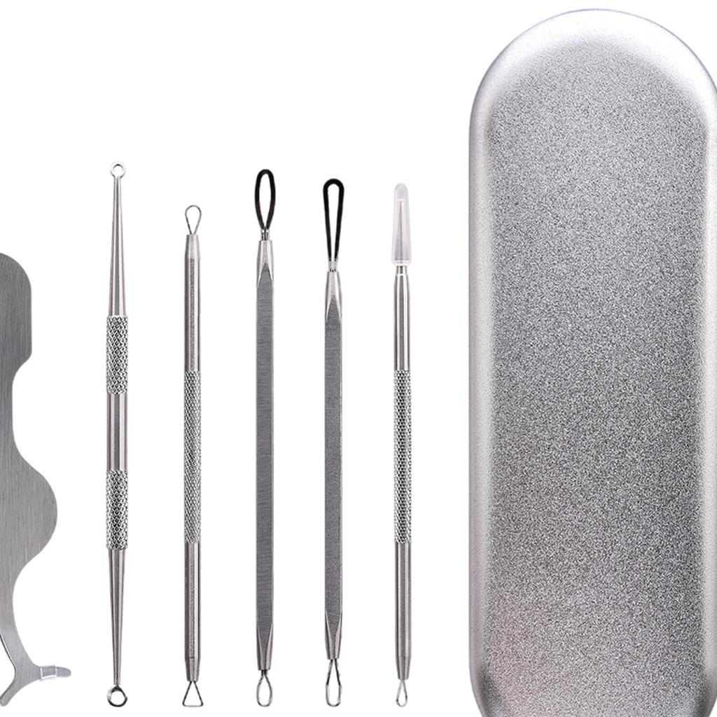 Pimple Remover Tool Stainless with Storage Case for Face Back Men Women D