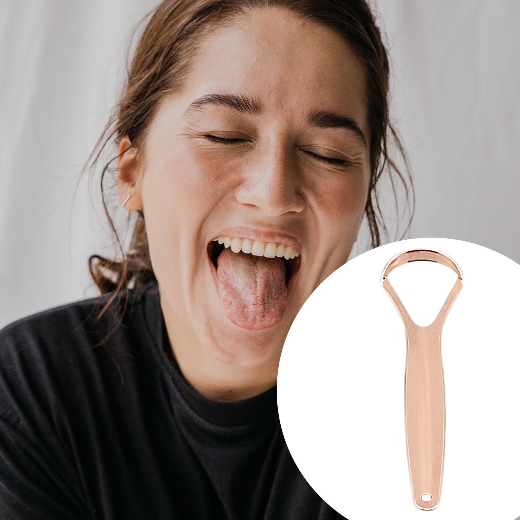 Tongue Coating Scraper Metal for Adults Kid Fresh Breath Big Hollow Scraper